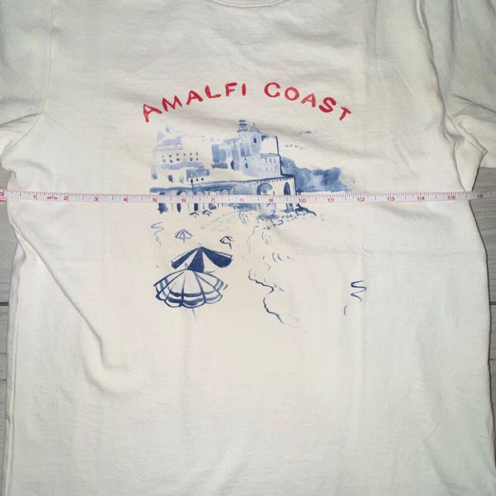 Brand new J.Crew Classic-fit Amalfi Coast graphic T-shirt in Positano Ivory 100% - Picture 4 of 7